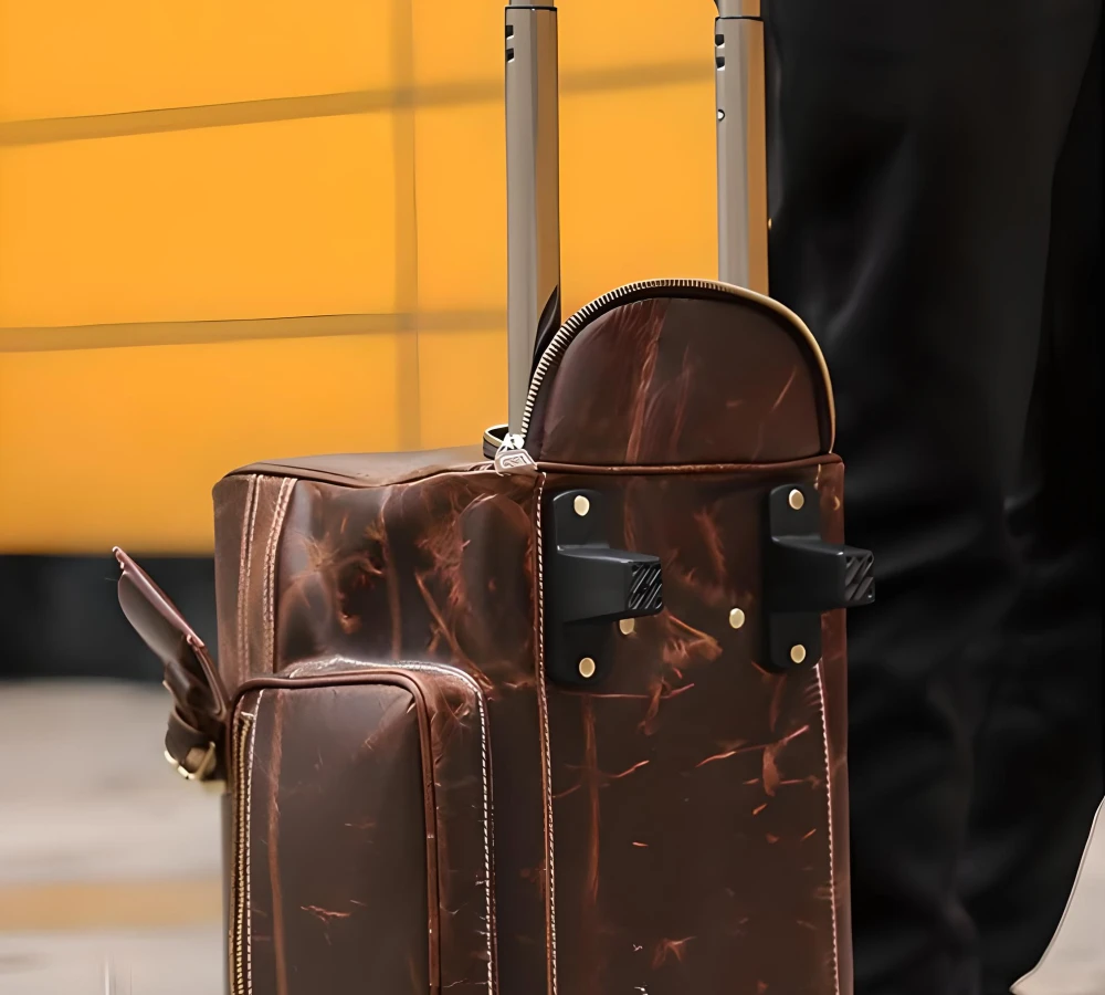 leather carry-on bag